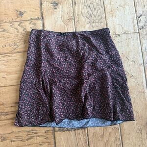 Brandy Melville Floral Black and Pink Women's Skirt
